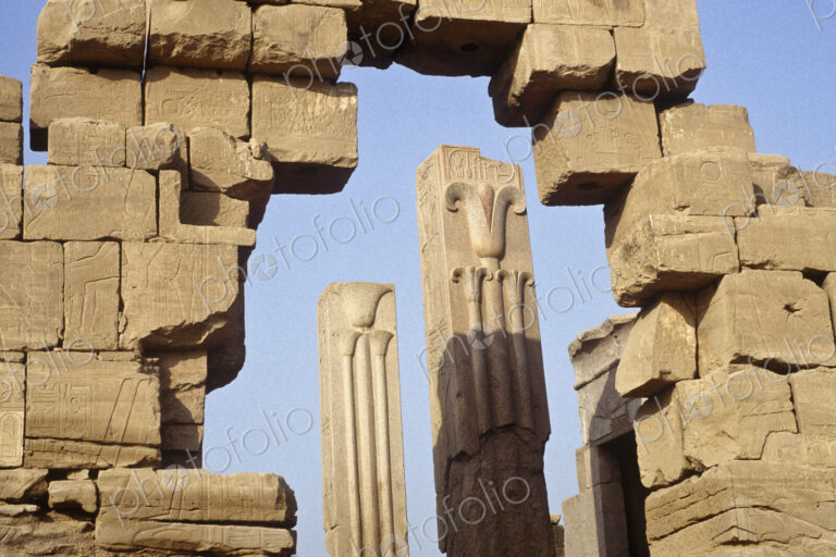 Lotus Blossom Relief on Stone Column