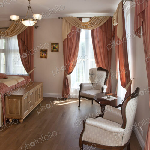 Lounge Area of Bedroom in Upscale Home