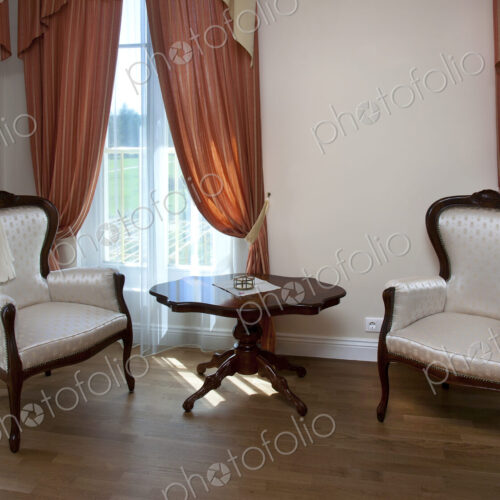 Lounge Area of Bedroom in Upscale Home
