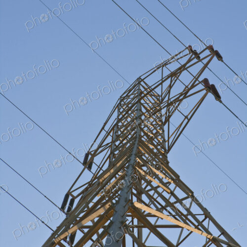 Low Angle View Of Power Pylon Low Angle View Of Power Pylon
