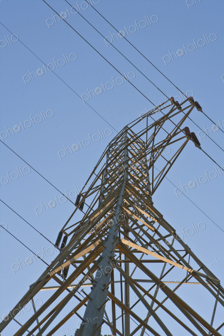 Low Angle View Of Power Pylon