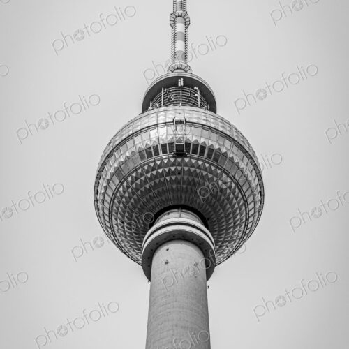 Low angle view of the TV Tower in Berlin, Germany. Low angle view of the TV Tower in Berlin, Germany.