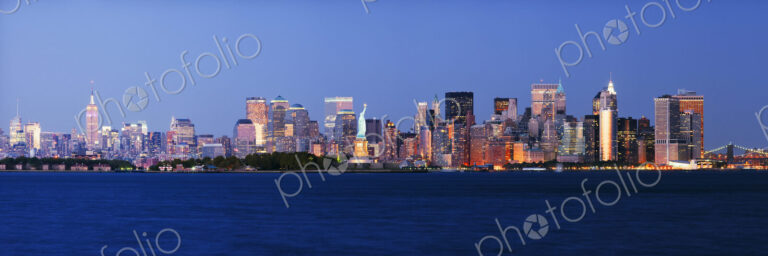 Lower Manhattan Skyline at Dusk