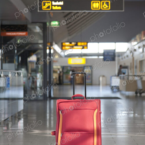 Luggage Sitting Alone in an Airport Terminal Luggage Sitting Alone in an Airport Terminal