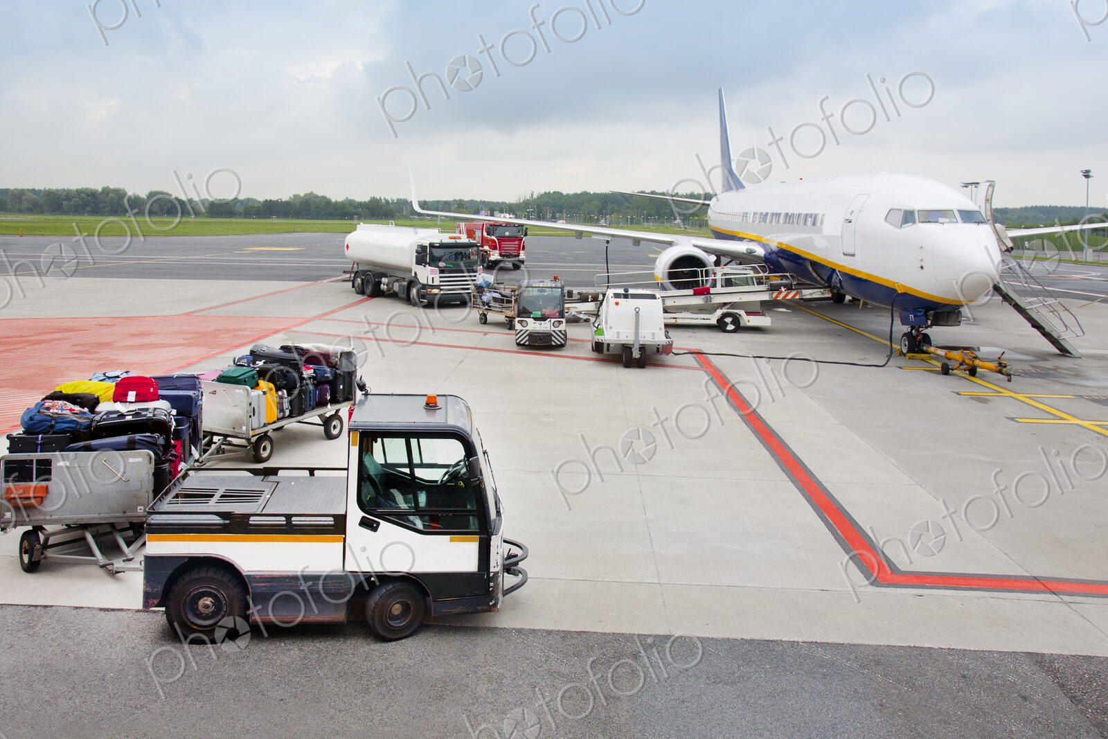 Luggage Transported to an Airprot