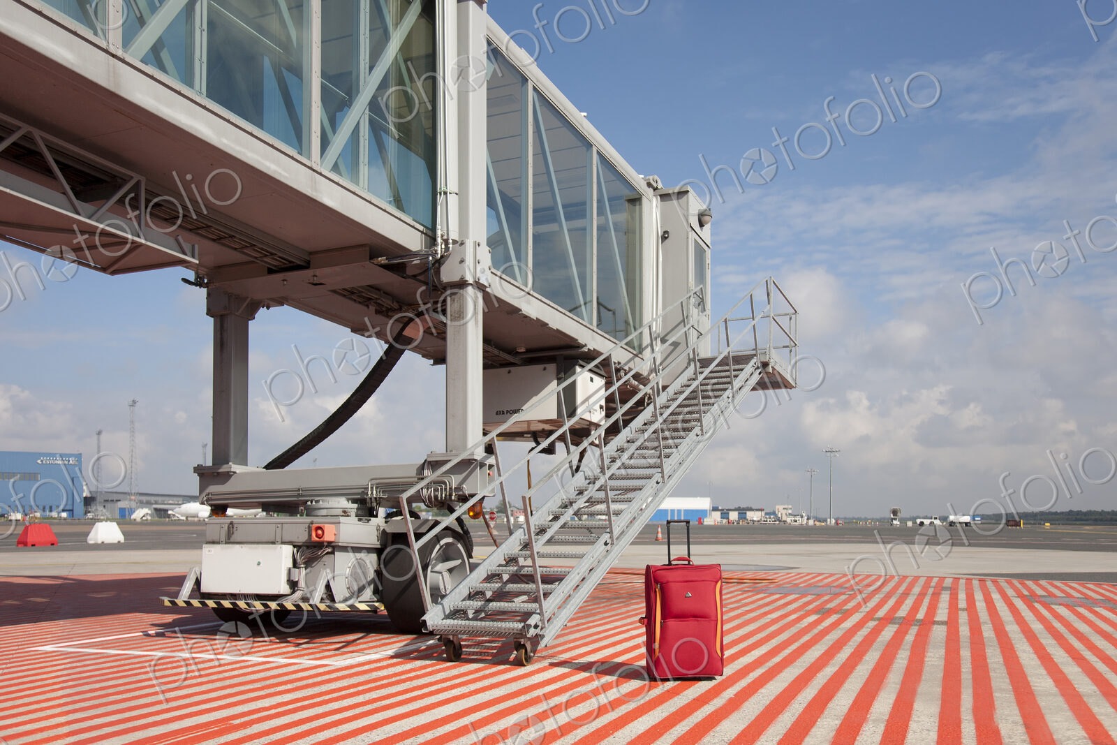 Luggage at a Gate Bridge