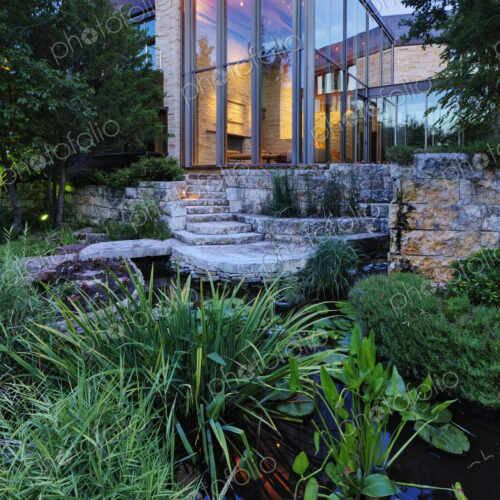 Luxury Home Garden and Pond