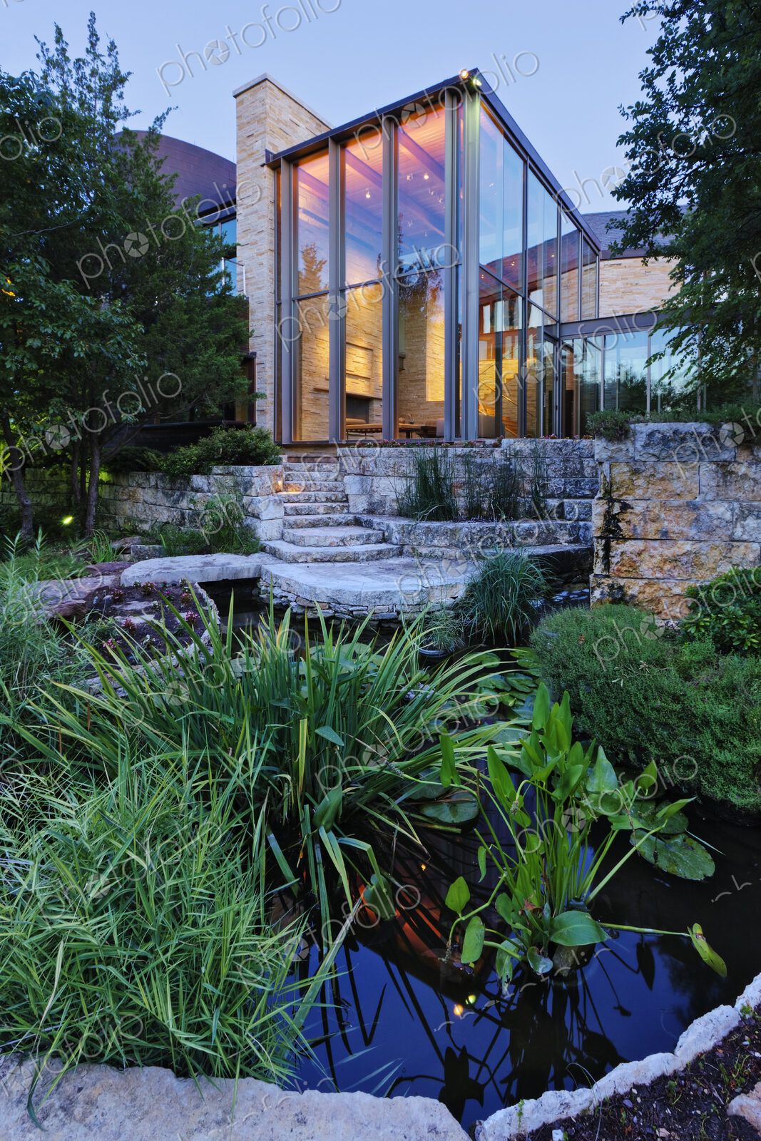 Luxury Home Garden and Pond