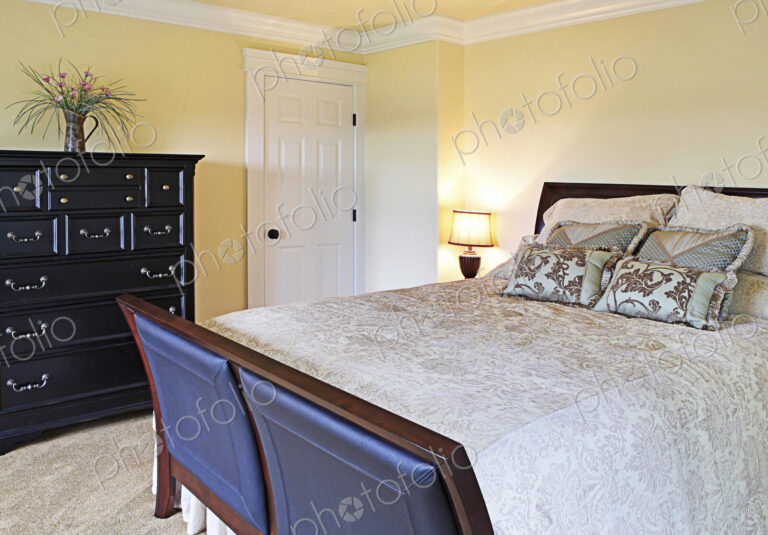 Luxury bed in modern bedroom