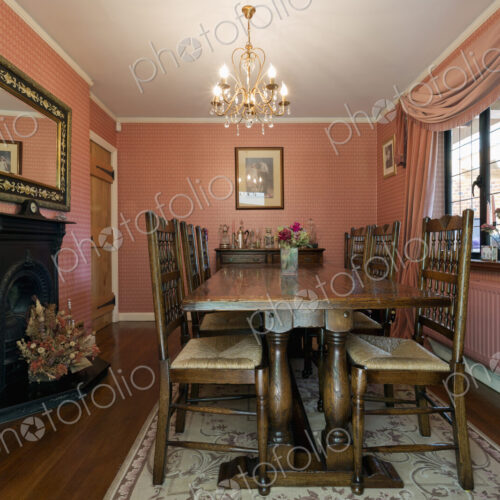 Luxury dining room with chandelier Luxury dining room with chandelier