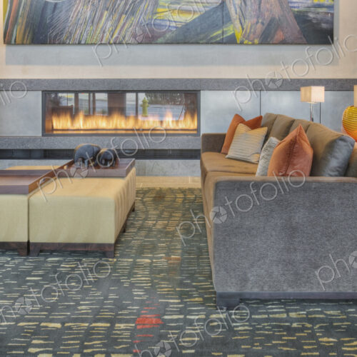 Luxury living room with fireplace