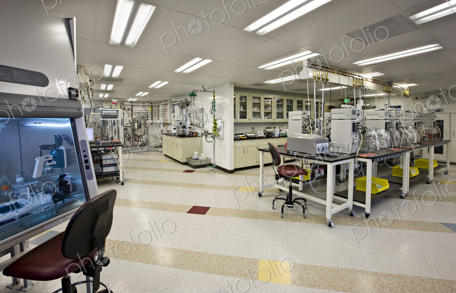 Machinery in laboratory