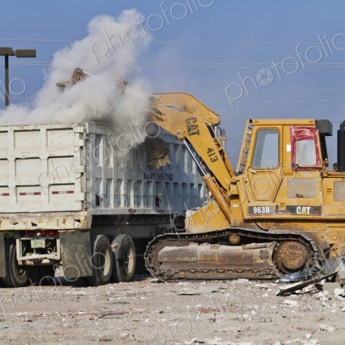 Machines Clearing Debris
