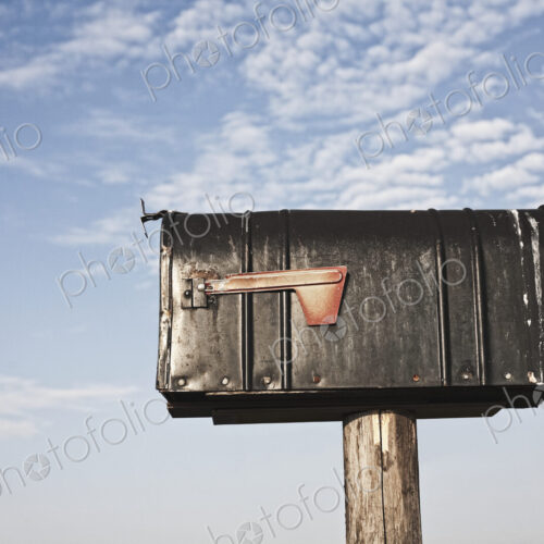 Mailbox On a Wooden Post