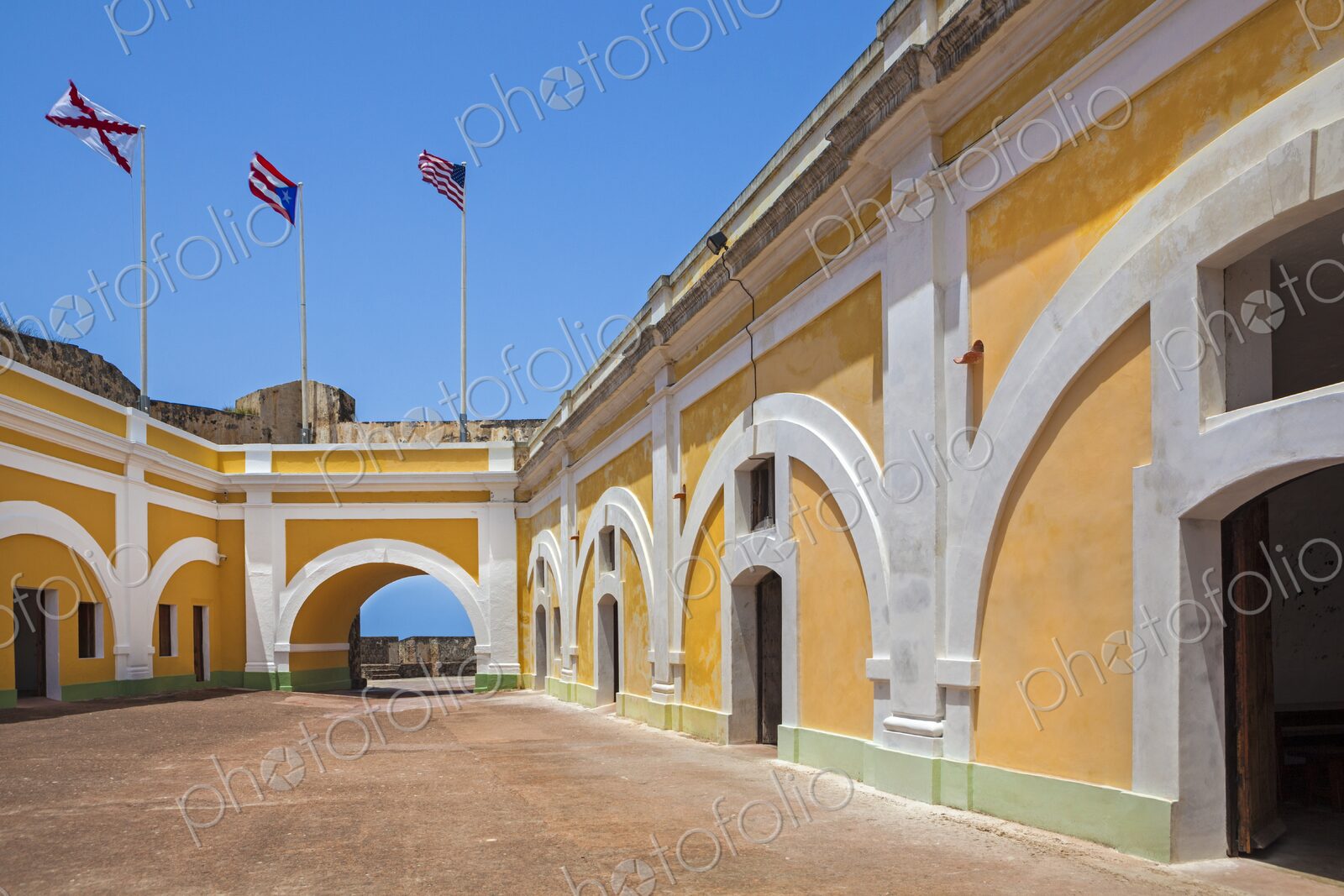 Main courtyard at Castillo San Felipe del Morro in San Juan, Puerto Rico – a historic…