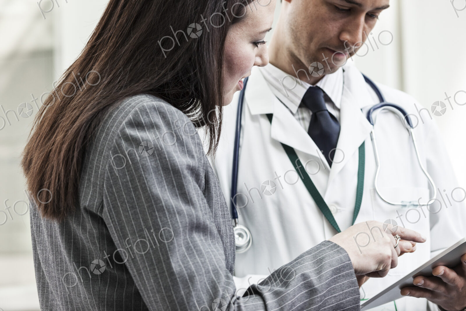 Man and woman doctors meeting to discuss a problem