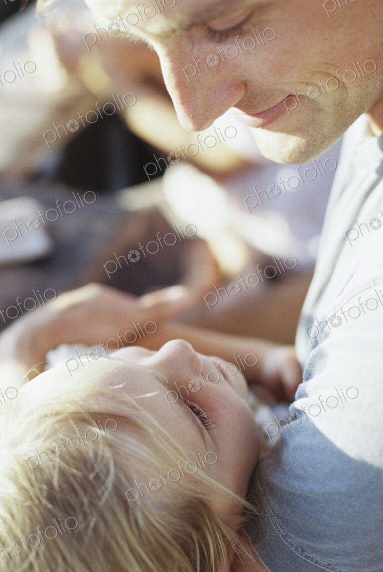 Man spending quality time with his daughter.