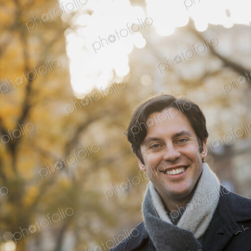 Man walking in urban park Man walking in urban park