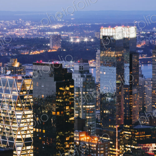 Manhattan Skyscrapers at Dusk