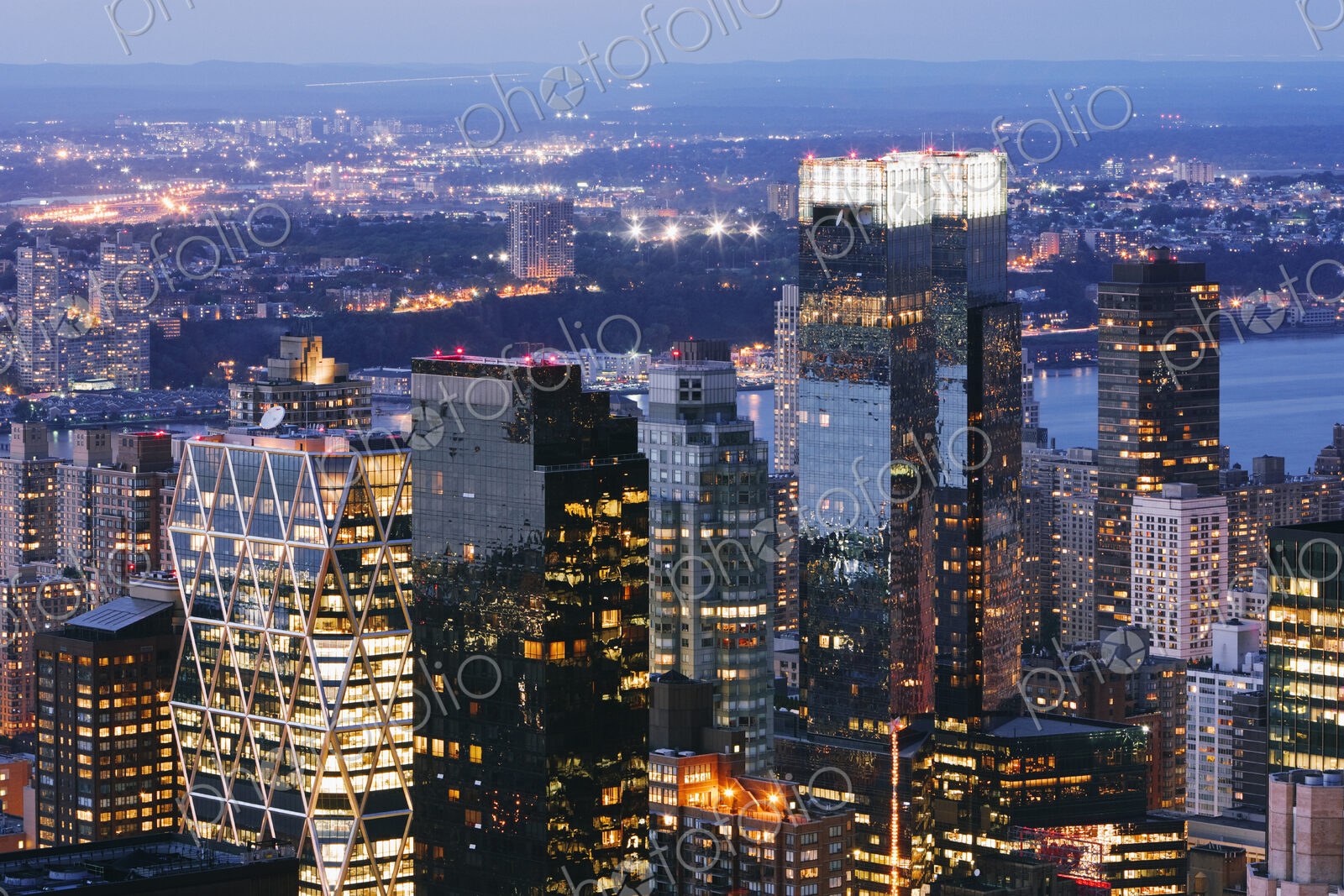 Manhattan Skyscrapers at Dusk