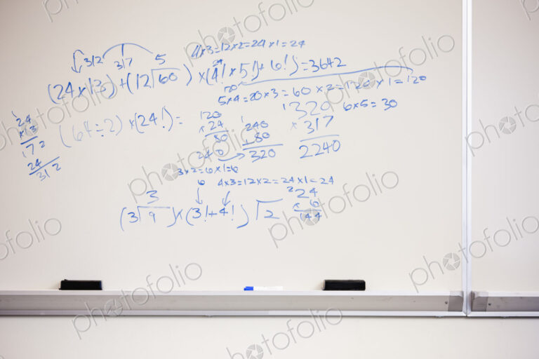 Math equations on whiteboard