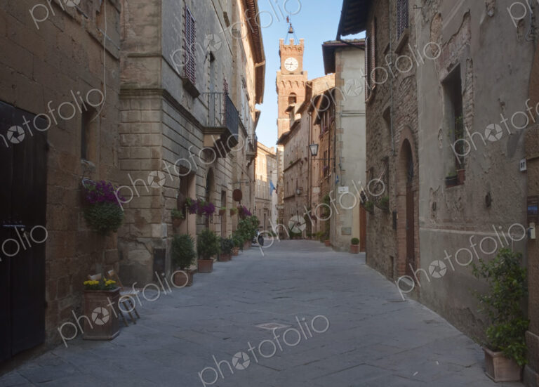 Medieval Street and Clock Tower