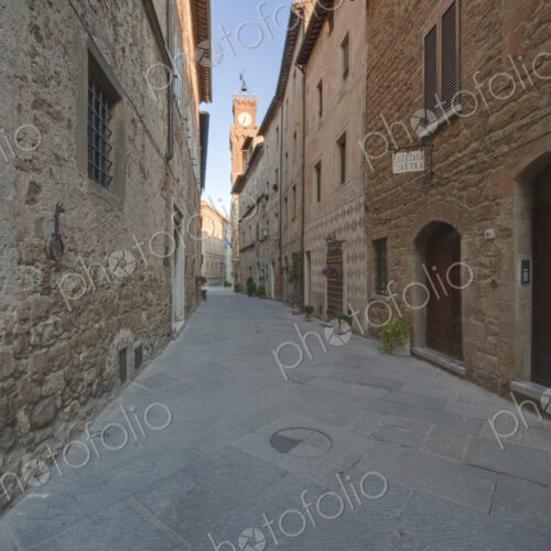 Medieval Street and Clock Tower