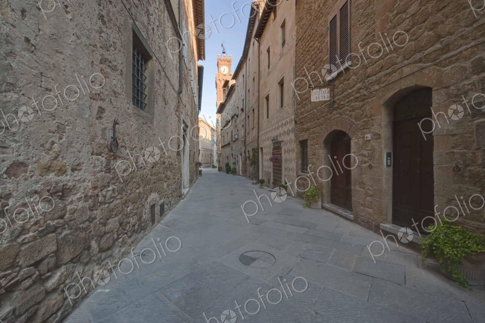 Medieval Street and Clock Tower