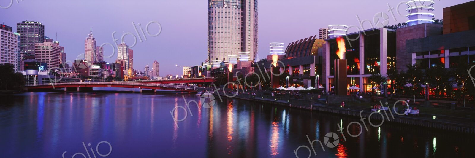 Melbourne and the Yarra River at Dusk