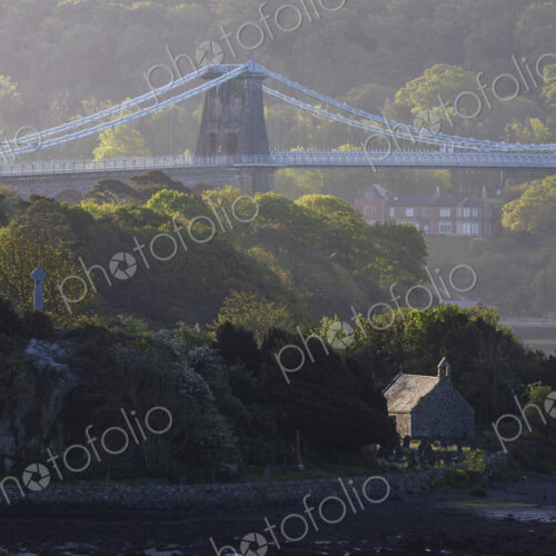 Menai Strait Bridge & St Tysilio’s Church;;;Bangor Menai Strait Bridge & St Tysilio’s Church;;;Bangor