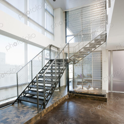Metal Stairs Leading to Second Floor Metal Stairs Leading to Second Floor