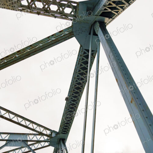 Metal bridge supports, Spokane, WA, USA
