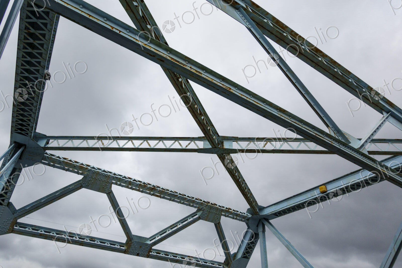 Metal bridge supports, Spokane, WA, USA