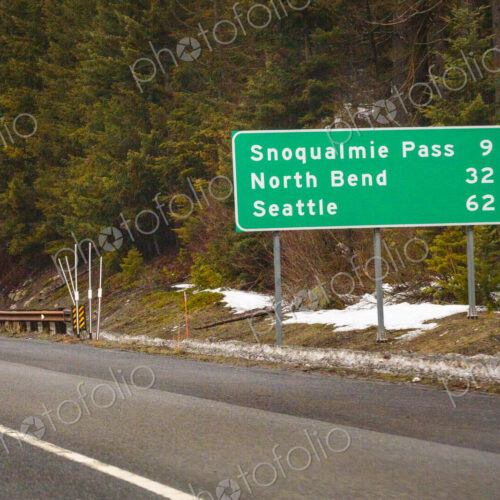 Mileage road sign on Interstate 90. Mileage road sign on Interstate 90.