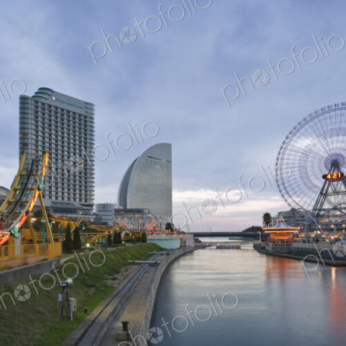 Minato Mirai at dusk, Yokohama, Japan