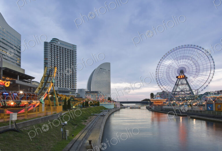 Minato Mirai at dusk, Yokohama, Japan