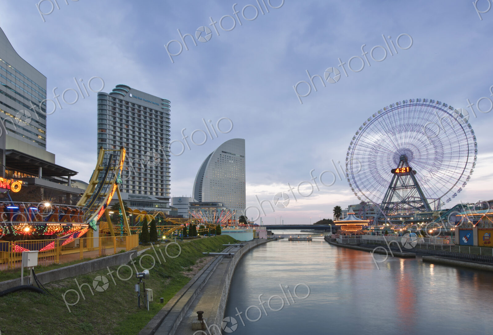 Minato Mirai at dusk, Yokohama, Japan
