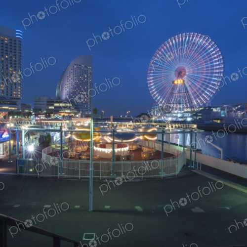 Minato Mirai at night, Yokohama, Japan,