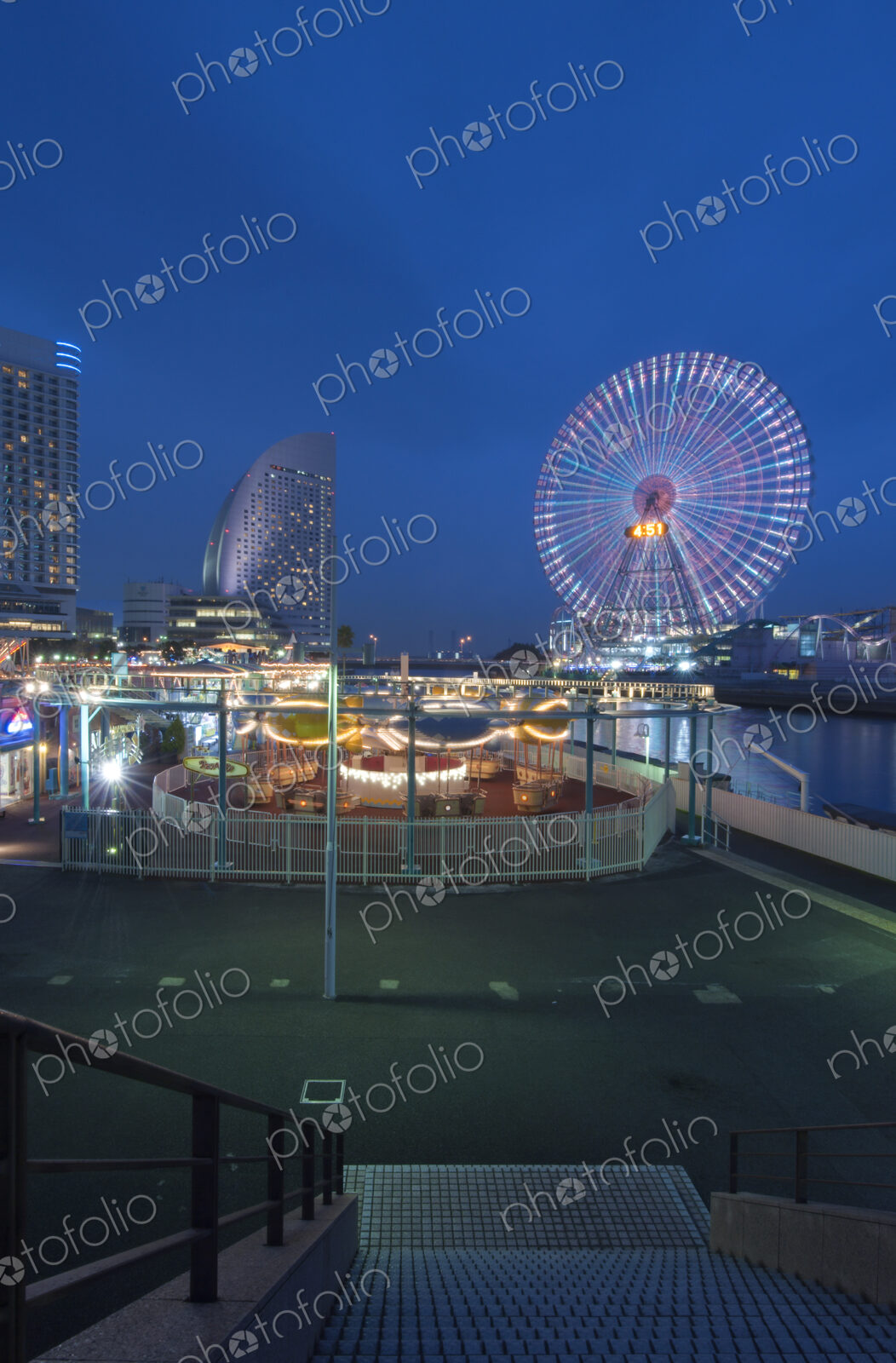Minato Mirai at night, Yokohama, Japan,