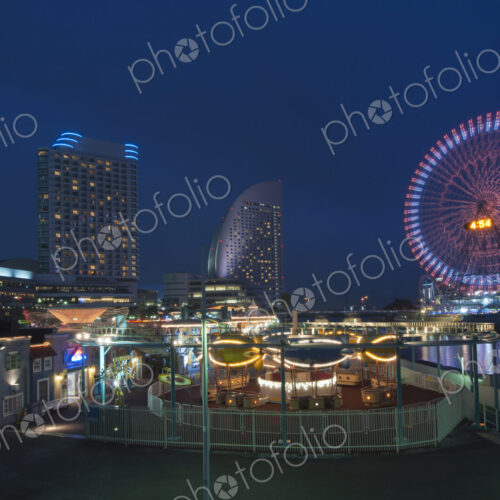 Minato Mirai at night, Yokohama, Japan,