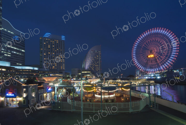 Minato Mirai at night, Yokohama, Japan,