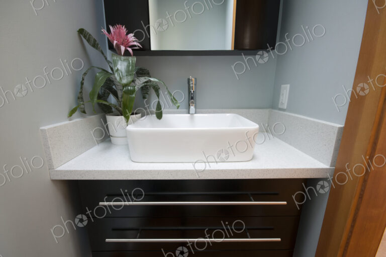 Modern Bathroom Interior, a basin and washstand.