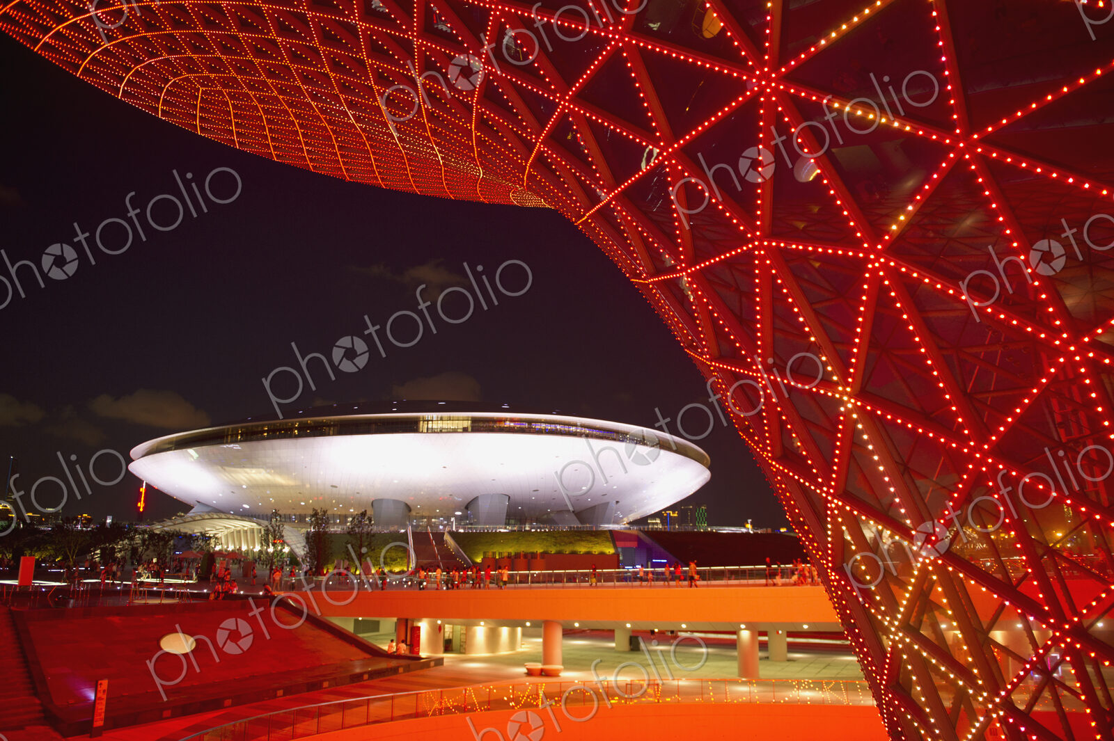 Modern Buildings at Night