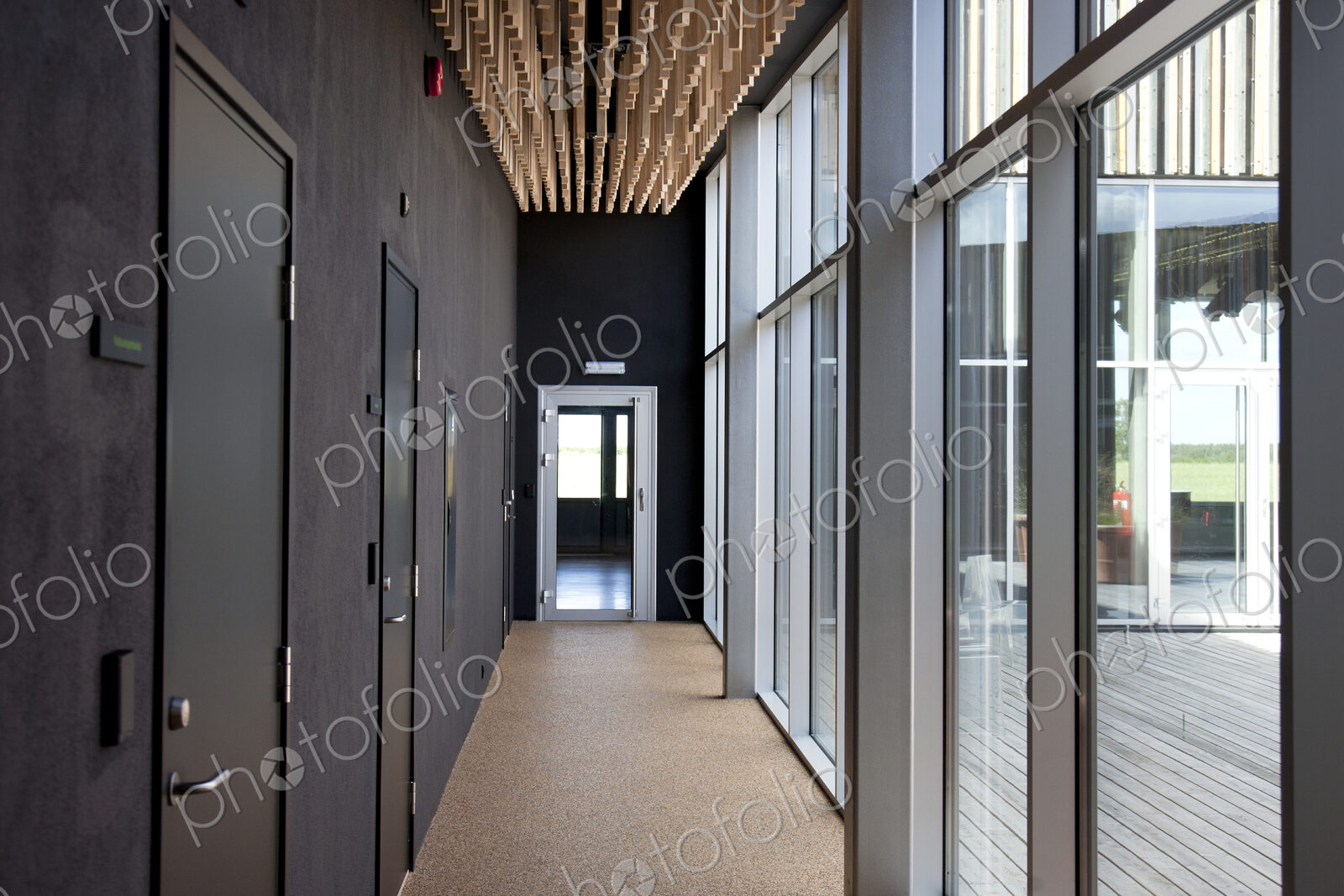 Modern Office Hallway