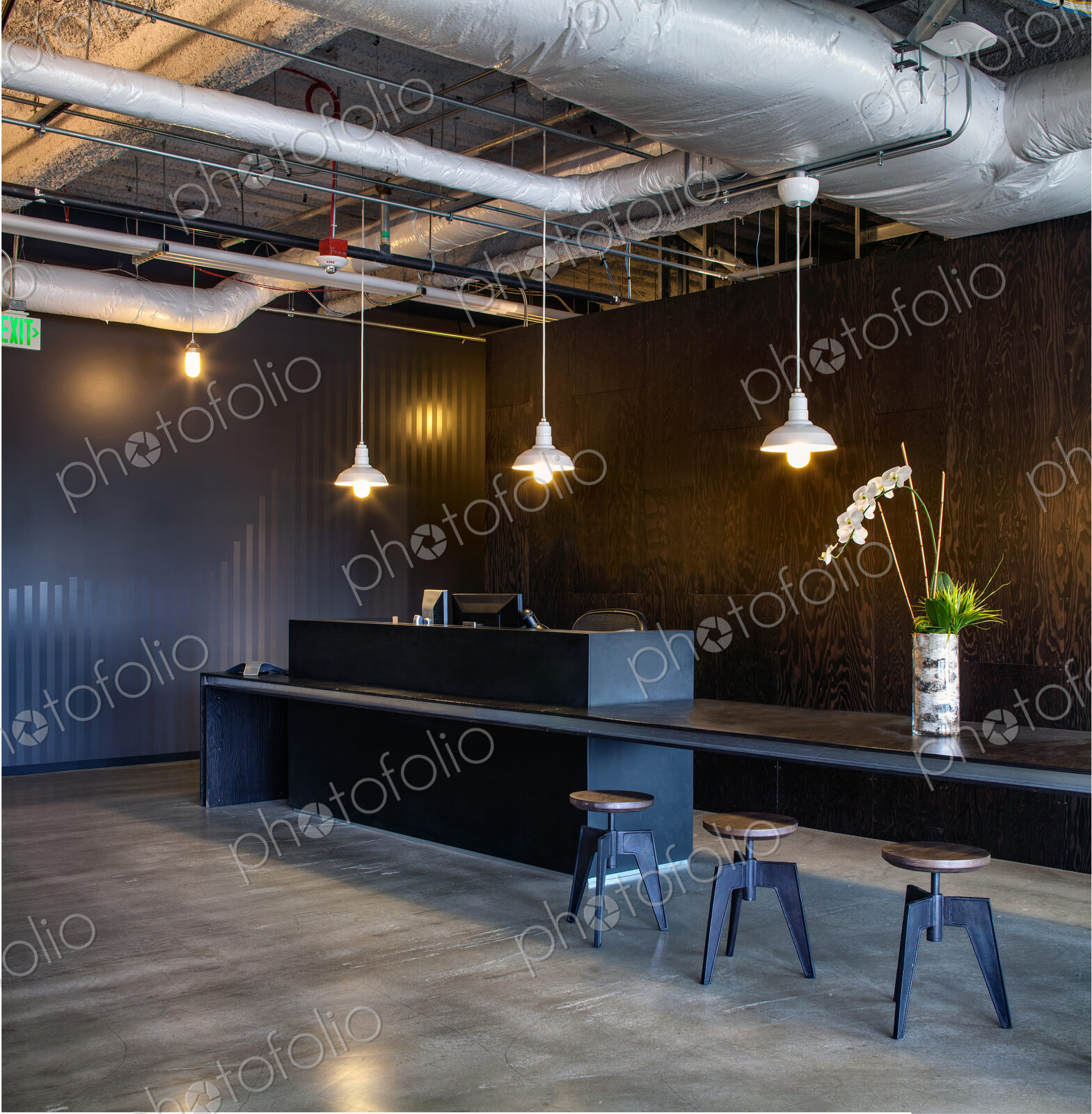 Modern architecture of office reception