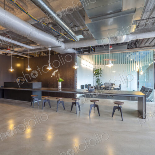 Modern architecture of office reception area Modern architecture of office reception area