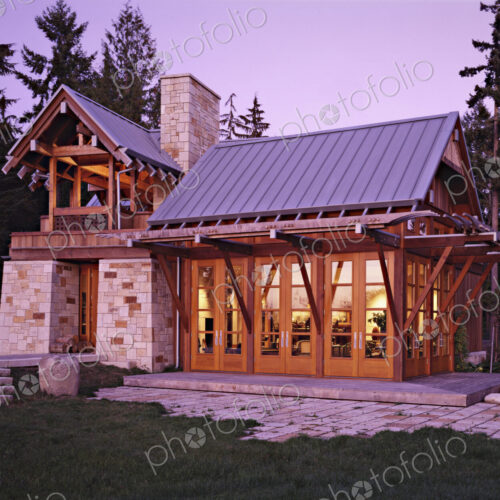 Modern house at dusk Modern house at dusk