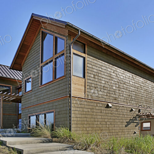 Modern house under blue sky