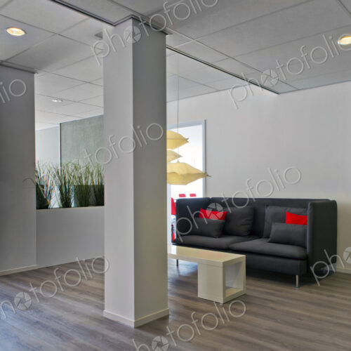 Modern lobby area in office Modern lobby area in office