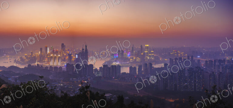 Modern skyline of Chongqing with Yangtze River.
